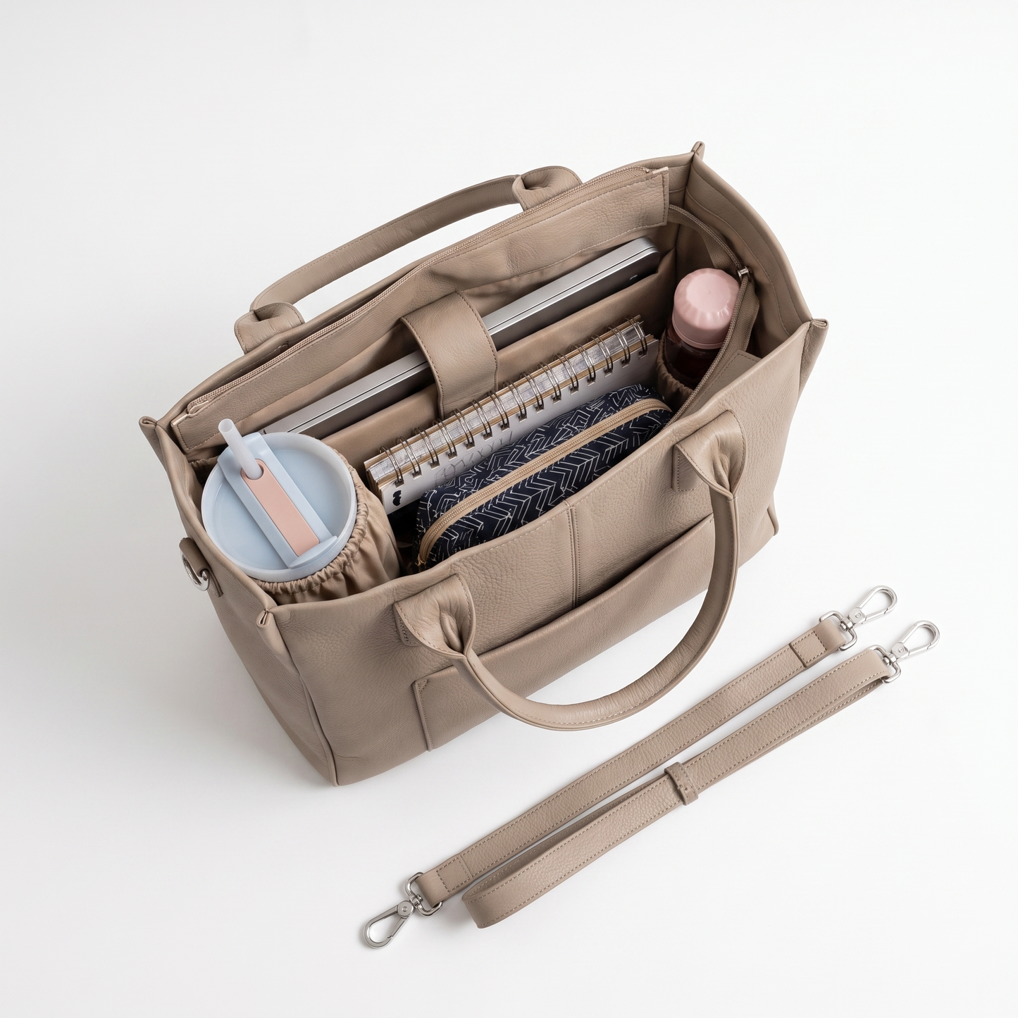 Leather Organizer Tote